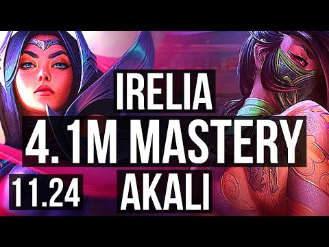 IRELIA vs AKALI (TOP) | 4.1M mastery, 7 solo kills | NA Diamond | 11.24