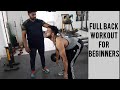 Full Back Workout For Beginners || Back Workout