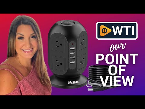 Power Strip Tower with USB Ports-BESFAN Surge Protector with 8 AC Outlet and 4 USB Ports - WTI product video review