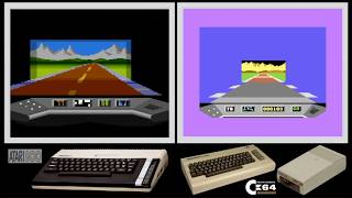 Atari 800 vs C64 : ELEKTRA GLIDE (Side by side comparison)