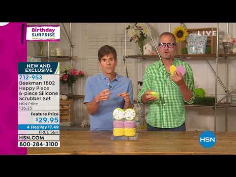 Beekman 1802 Happy Place 6piece Silicone Scrubber Set