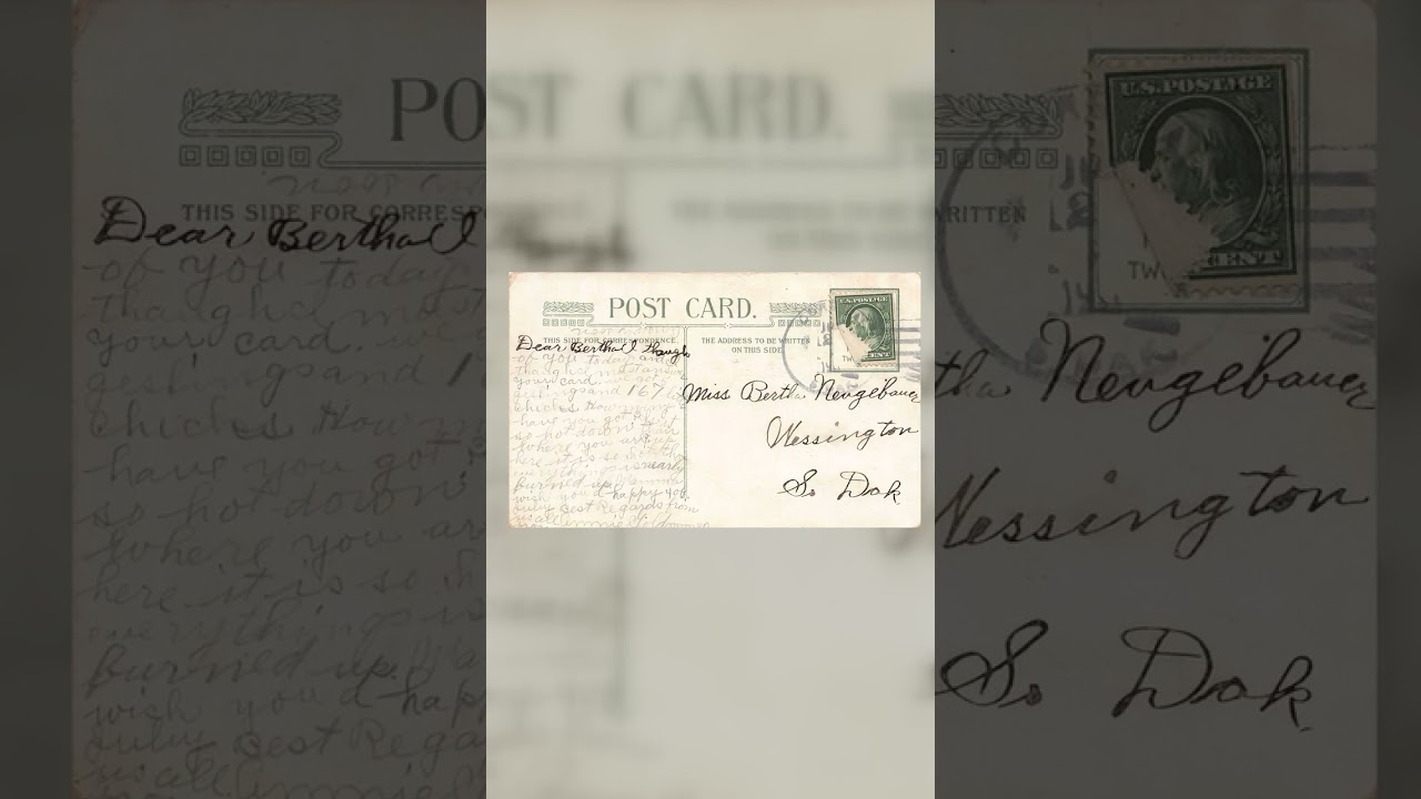 Thanksgiving Greetings Postcard, Divided Back, Early 1900s Video