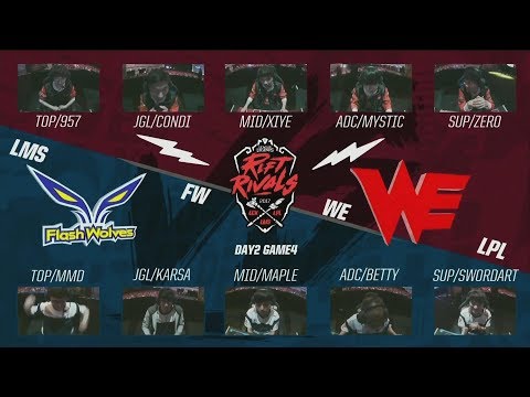 [2017 Rift Rivals LCK-LPL-LMS] D2 G4 - FW vs WE - League of Legends - Flash Wolves vs Team WE
