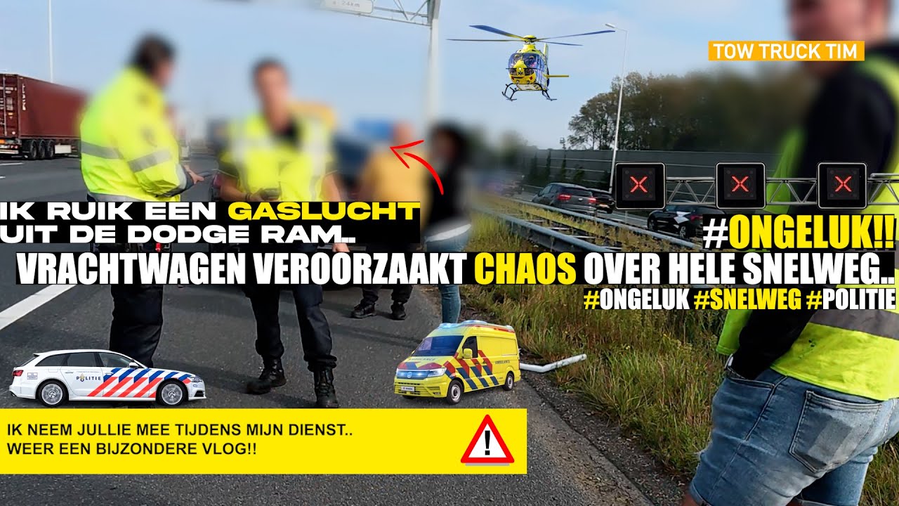 🚨GROOT ONGELUK OP SNELWEG "VOLGENS MIJ LEKT DE DODGE GAS"🚨