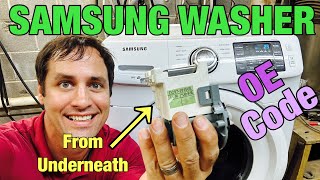 Samsung Washer Not Draining or Spinning — Quick Drain Pump Fix from Underneath | WF42H5000AW/A2