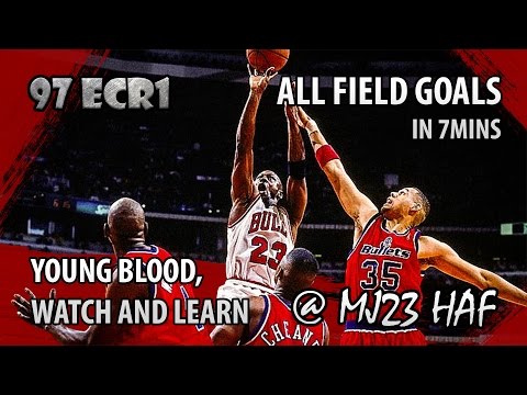 Michael Jordan vs Bullets Offensive Highlights (1997 ECR1) - Averaged 37.3PPG, Clean Sweep!