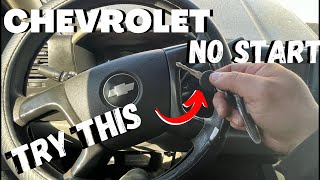 Chevrolet Silverado No Crank No Start FIX!!!