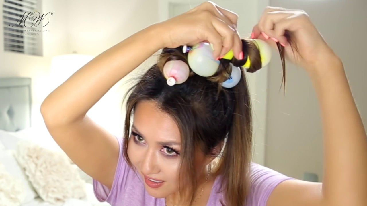 â˜… I Curled My Hair with BALLOONS | HEATLESS CURLS HACK | HAIRSTYLES - YouTube