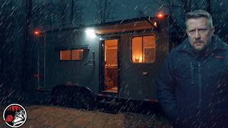 Alone on a Mountain n the Rain - Cold Night Off Grid Camp