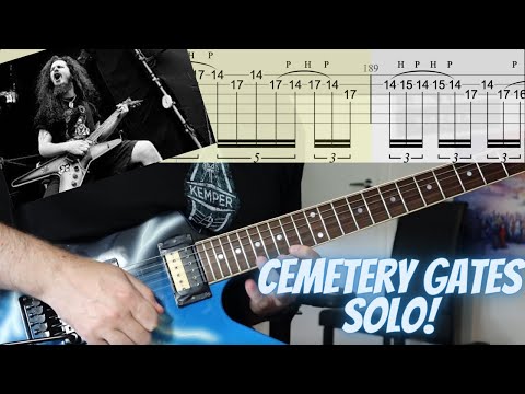 Cemetery Gates Guitar Solo (with Guitar Tabs) E Standard Tuning | Pantera | Dimebag Darrell