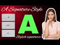 A signature style | Signature ideas for letter A