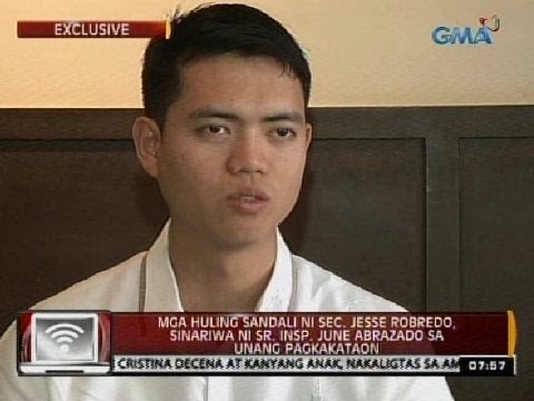 Mga huling sandali ni Sec. Jesse robredo, sinariwa ni Sr. Insp. June Abrazado sa unang pagkakataon
