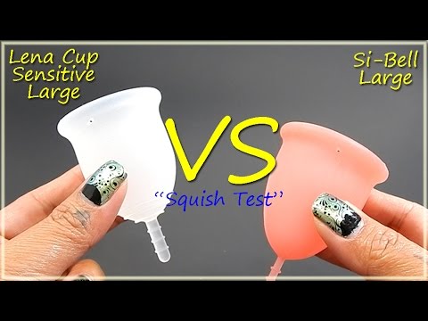 Lena Cup Sensitive Lg vs Si-Bell Cup Lg "Squish Test" - Menstrual Cups