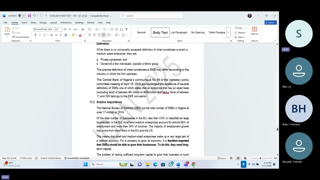 Finance for Small and Medium-Sized Entities 