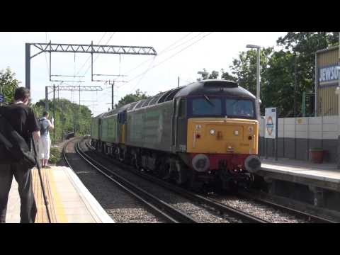 (HD) DRS 57002 Drags Newly Painted 57304 & 57302 Through Acton Central