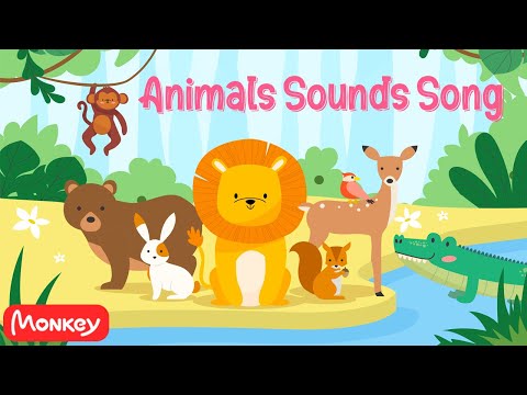 Animals Sounds Song 🐷🐷 Oink Oink! 🐄🐄 Moo Moo | Monkey Junior Nursery Rhymes & Kids Songs