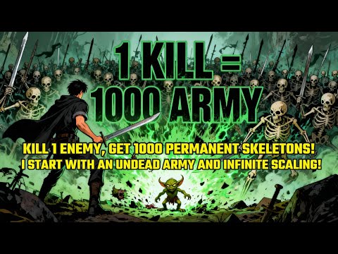 Kill 1 Enemy, Get 1000 Permanent Skeletons!I Start With An Undead Army And Infinite Scaling!