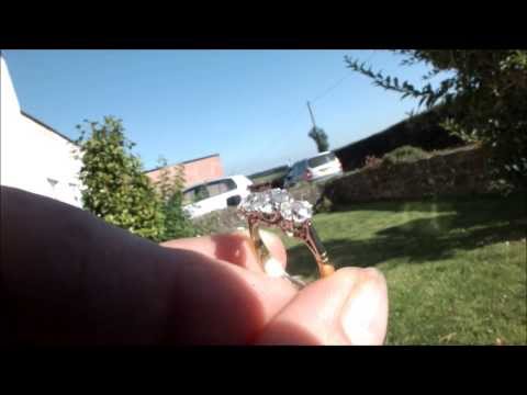 1 70ct  OLD CUT DIAMOND TRILOGY RING www.fineantiquediamonds.co.uk