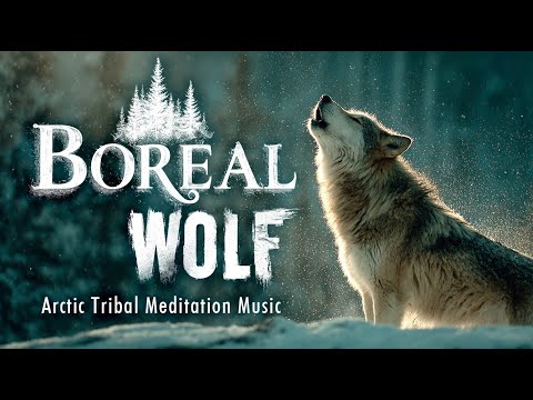 Boreal Wolf | Arctic Ambient Tribal Music with Wolf Calls for Meditation | World Music