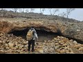 I Returned to my cave shelter | destroyed by a Bear🤔 |trapped in thunderstorm