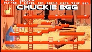 Chuckie Egg playing (badly) on the Amiga