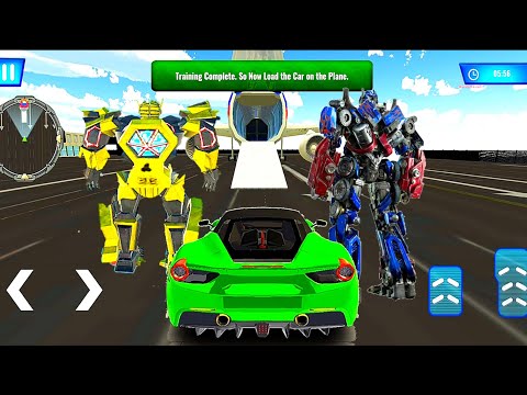 US Police Car Robot Plane Transport Simulator | Live Android Gameplay