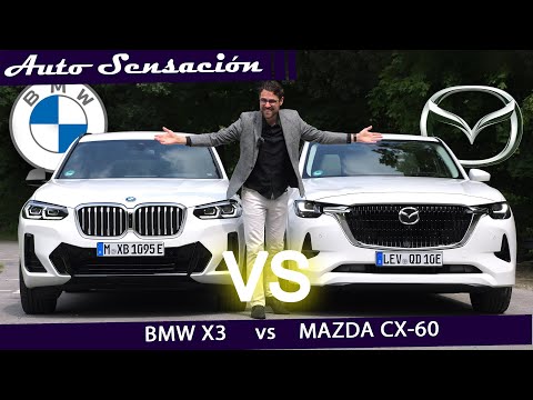 Comparativa Mazda CX-60 2.5L E-SKYACTIV PHEV 2023 vs BMW X3 xdrive 30e 2023