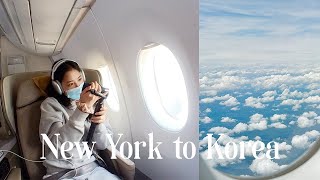 NYC to Korea Vlog | Flying to Korea, meeting content creators, college days, cafes, hair & nail art