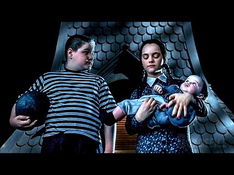Wednesday gets rid of her baby brother | Addams Family Values | CLIP