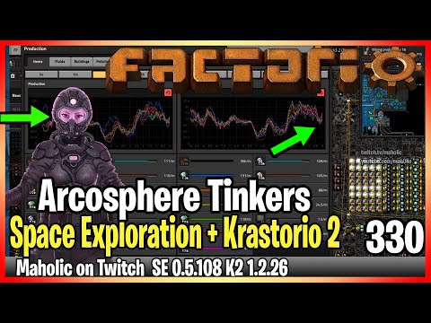 ⚙️Factorio Space Exploration & Krastorio 2 Mod✅🏭➡️Arcosphere balancer tinkers x331