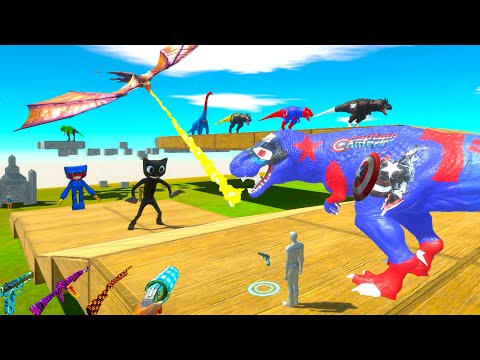 FPS AVATAR & CAPTAIN AMERICA T-REX JURASSIC WORLD 2 RESCUE MISSION - ARBS