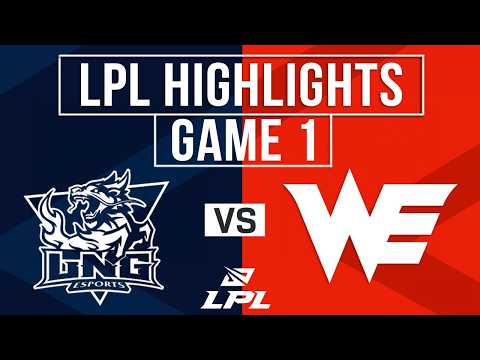 LNG vs WE Highlights Game 1 | LPL 2026 Split 1 Playoffs | LNG Esports vs Team WE