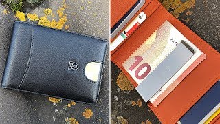 KLASSISCH & SCHICK! Slim Wallet mit Geldklammer & RFID Schutz von TRAVANDO! Modell "Rio" // DEUTSCH