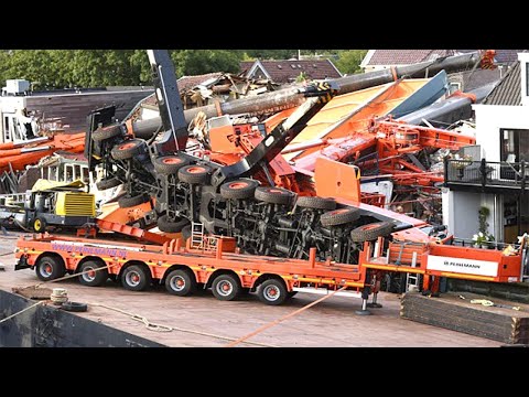 20 Dangerous Operating skills Cranes Fails & Heavy Equipment Gone Wrong. Worst Ships Crash Collision
