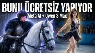 Yapay Zeka ile ÜCRETSİZ Foto & Video Üret | Meta AI ve Qwen 3 Max  (Sı