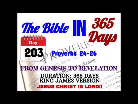 2023 - Day 203 Read the Bible in 365 Days. Insights and joy from reading the bible-15 minutes a day.