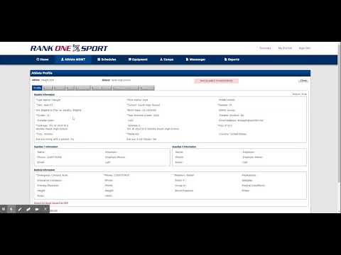 Rank One Sport Athlete Management and Scheduling Software