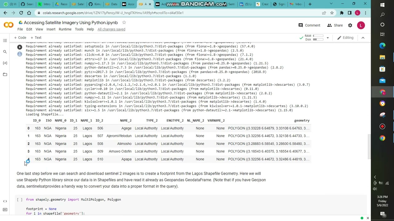 Accessing Satellite Imagery using Python.