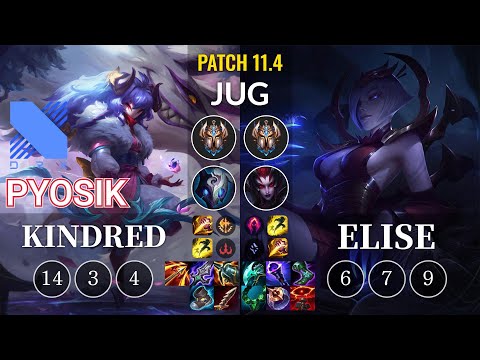 DRX Pyosik Kindred vs Elise Jungle - KR Patch 11.4
