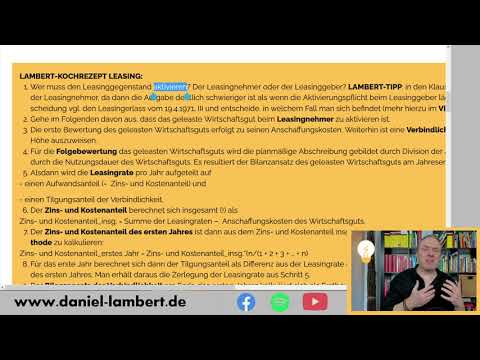 Leasing nach Handels- und Steuerrecht - Webinar Wednesday - Gratiswebinar mit Lambert