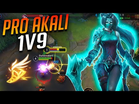 CHALLENGER AKALI 1V9 HARD SMURFING IN DIAMOND ELO