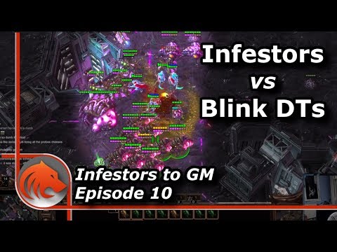 StarCraft 2: Blink Dark Templars Basetrading vs Infestors!