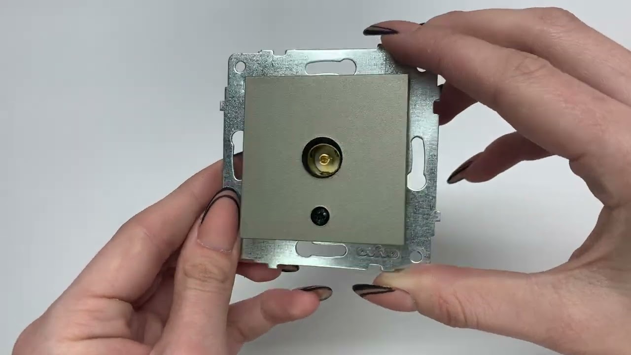 Розетка прохідна телевізійна OVIVO Grano антрацит (600-000313-224)