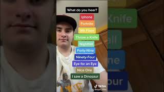 Which one do you hear? Comment below! Cool tiktok sound illusion