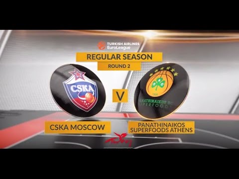EuroLeague Highlights RS Round 2: CSKA Moscow 81-77 Panathinaikos Superfoods Athens