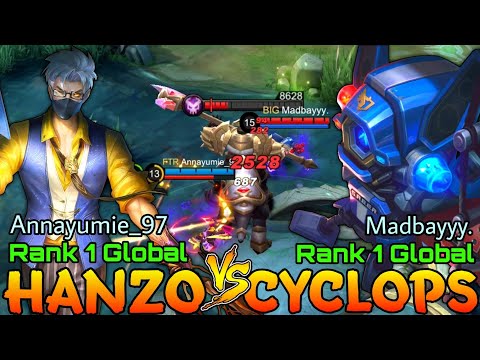 Top 1 Global Hanzo [ Annayumie_97 ] VS Top 1 Global Cyclops [ Madbayyy.] - @MobileLegends5v5MOBA