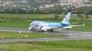 Thunderstorm- Various Take Off and Landing [Control Tower View- B777, 747, A330 ...]