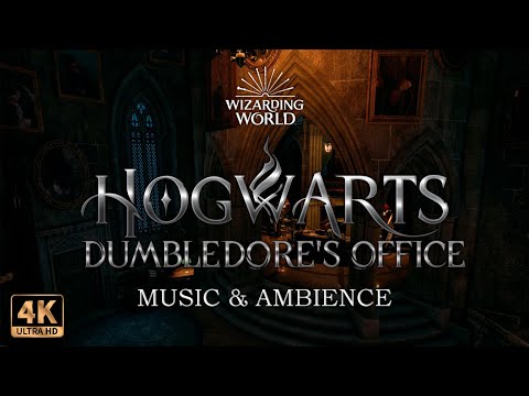 🕯️ Magical Ambience: Professor Albus Dumbledore’s Office | Harry Potter 4K Ambience & Music