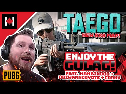 NEW TAEGO MAP! STEAMROLLING SQUADS with Hambinooo, ObiWannCoyote & Corky  - PUBG Squads Gameplay
