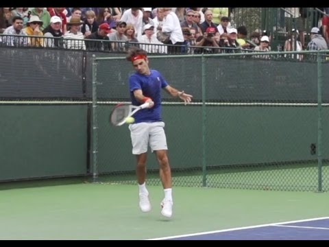 Roger Federer In Super Slow Motion - Incredible Movement And Big Forehands
